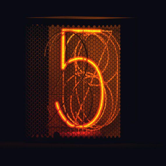 lighted number 5
