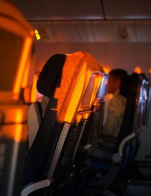 black and yellow bus seats