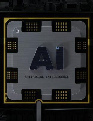 a computer chip with the letter ai on it