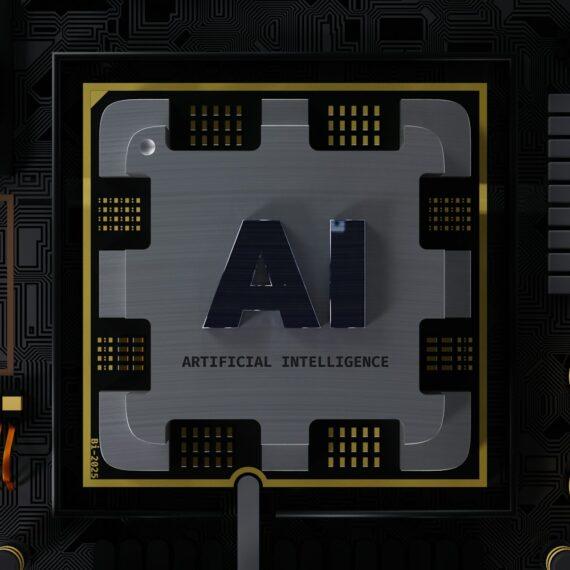 a computer chip with the letter ai on it